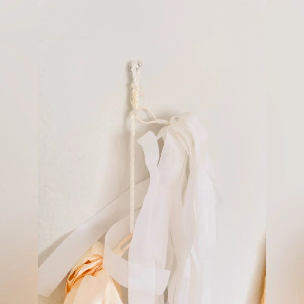 48” Cream & White Tassel Garland Streamers for Party Wedding Baby Shower 2 Pcs.